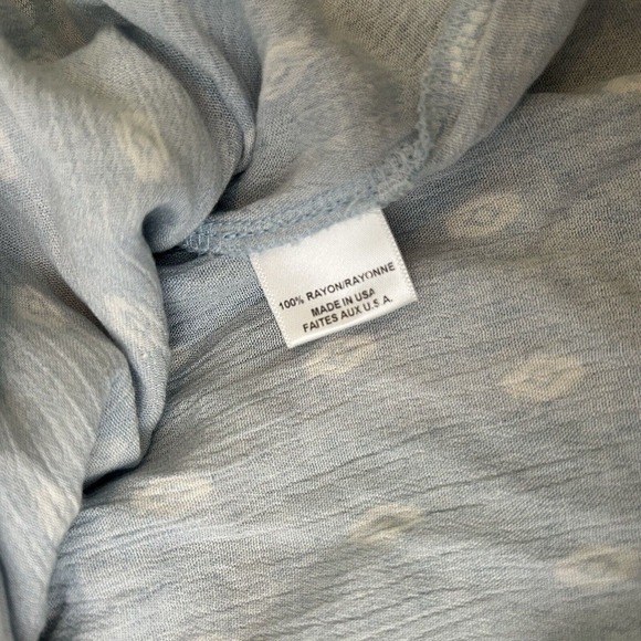 MISA Los Angles Women's Top Sleeveless Blye White Ruffle Layered Festival XS - Picture 8 of 8